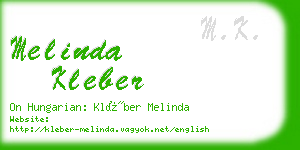 melinda kleber business card